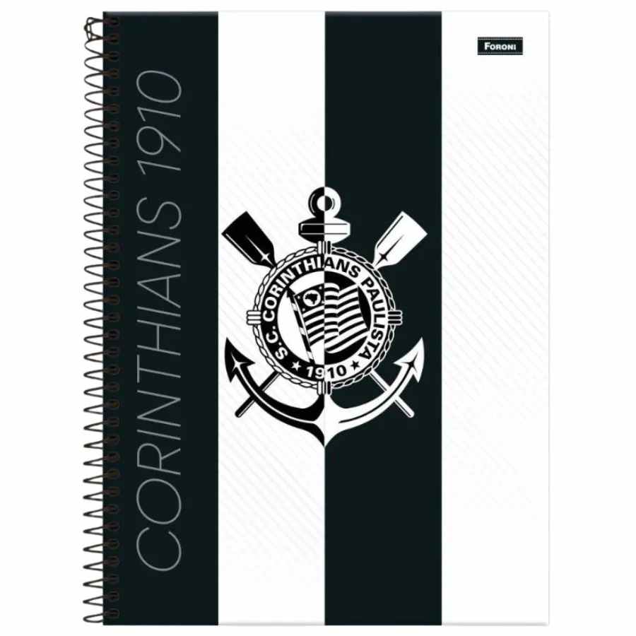 CADERNO ESPIRAL 1/4 CORINTHIANS C.D.